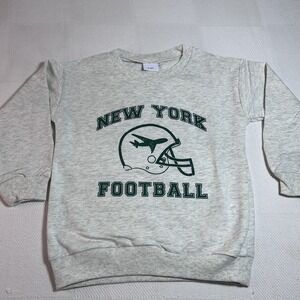 Toddler Football Shirt 2-3 Gray Green Long Sleeves